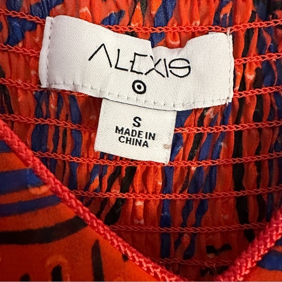 ALEXIS‎ Target Women's High Low Red Plunge Sleeveless Paisley Cocktail Dress. S. - Picture 5 of 8